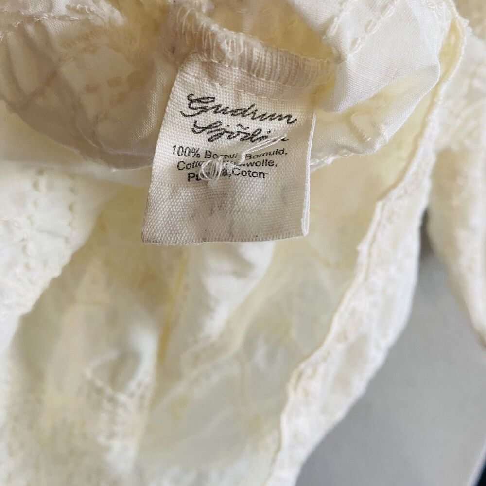 Gudrun Sjoden “Duha” woven blouse in organic cotton In Ecru Cream Color Small - Picture 4 of 7